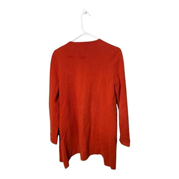 J Crew Womens Vanessa Sweater Jacket Open Front Blazer Size S Orange Cotton - Picture 6 of 8
